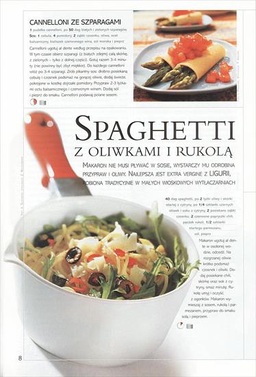 KUCHNIA PRZEPISY - Spaghetti z oliwkami i z ruccolą.jpg
